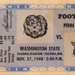 1948 Penn State vs. Washington State Football Ticket Art 